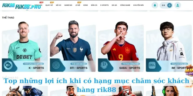 Top những lợi ích khi có hạng mục chăm sóc khách hàng rik88