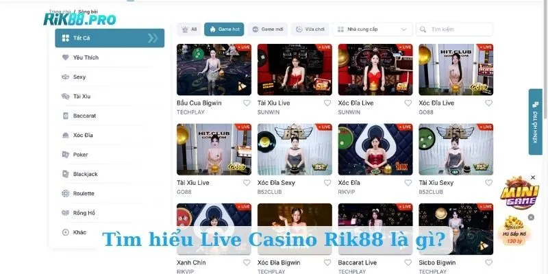 Tìm hiểu Live Casino Rik88 là gì?