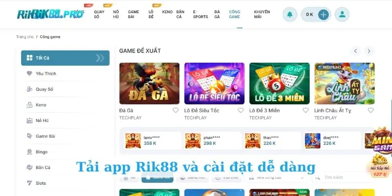 Tải app Rik88 và cài đặt dễ dàng