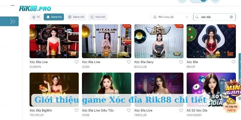 Giới thiệu game Xóc đĩa Rik88 chi tiết